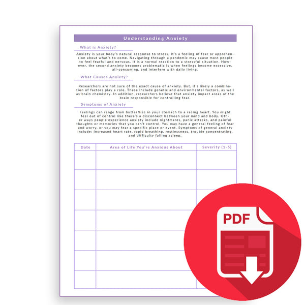 CanPlan Anxiety Tracker (PDF Download)
