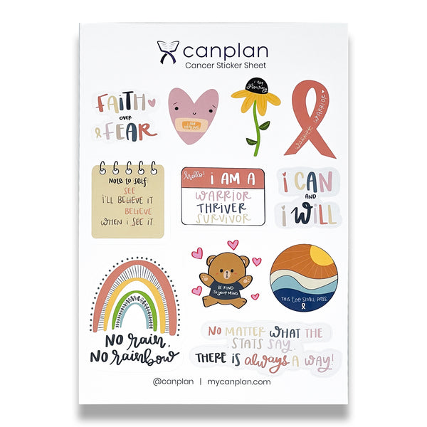 CanPlan Cancer Sticker Sheet