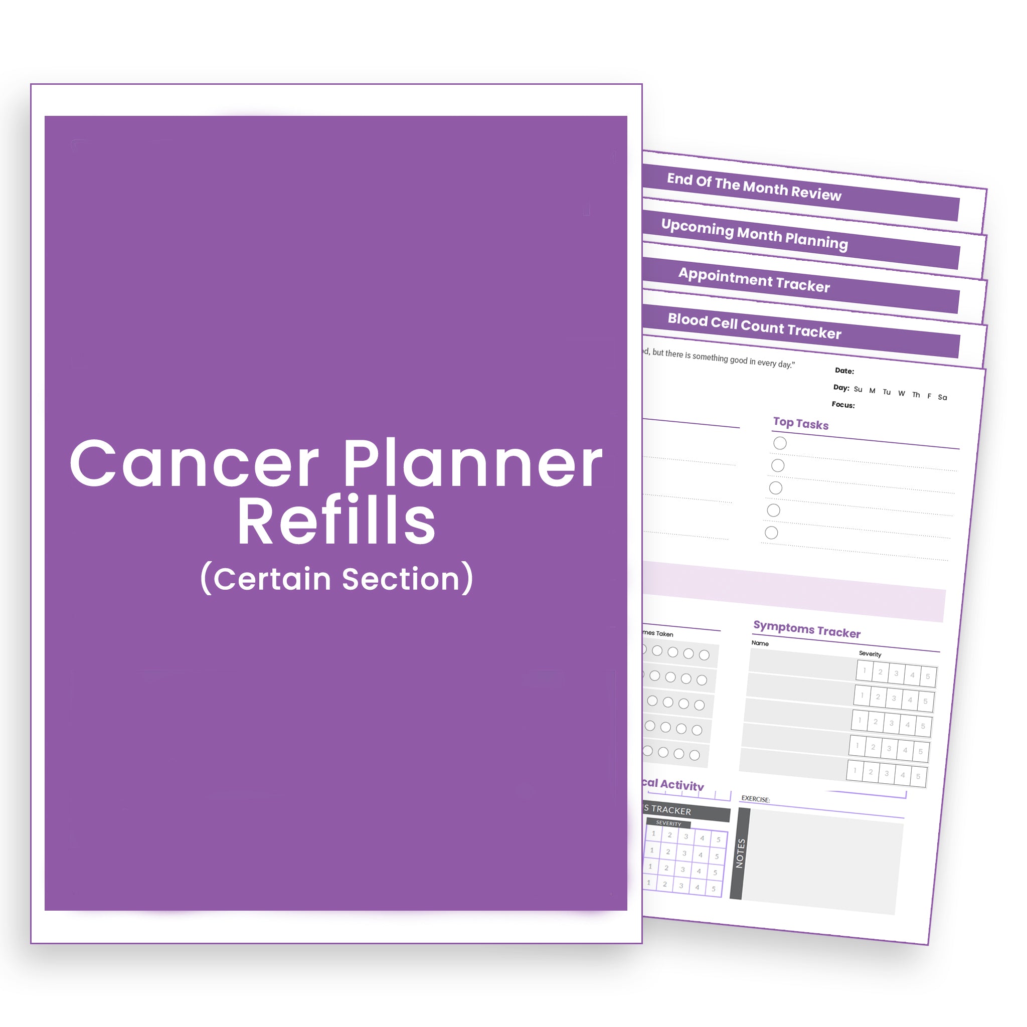 Planner Refills - Specific Section | CanPlan Cancer Planner